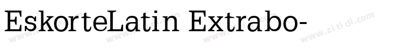 EskorteLatin Extrabo字体转换